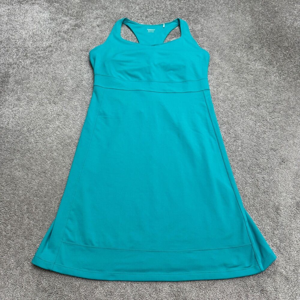 Toad&Co Tech Tomboy A-Line Tank Mini Dress Womens Medium Teal Racerback Active